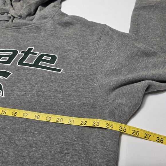Michigan State Spartans Hoodie Men's XL Grey Stitched Captivating Y2k - Picture 4 of 6